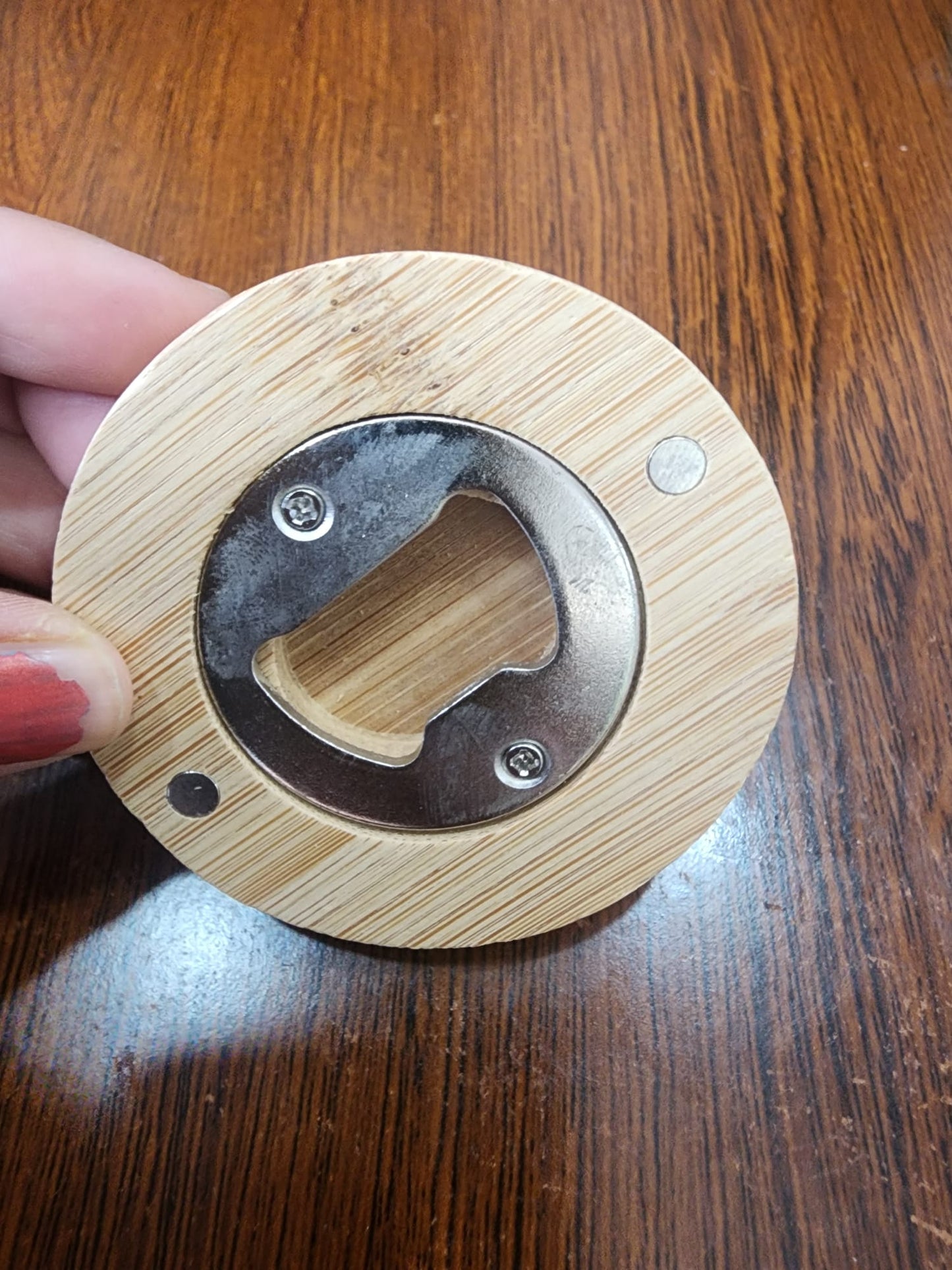 Magnetic Bamboo Bottle Opener