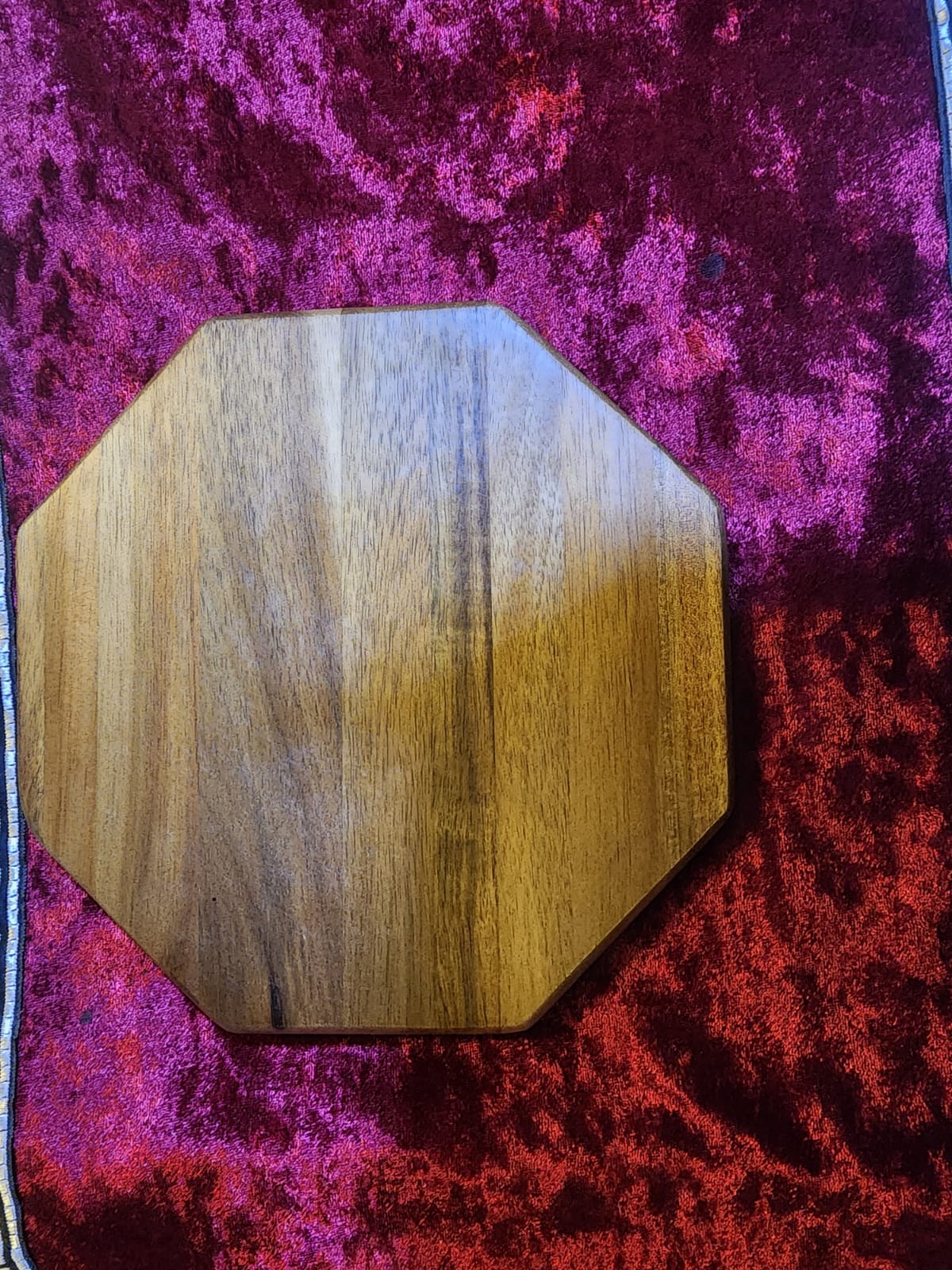 Octagon Shape Acacia Wood Serving Platter