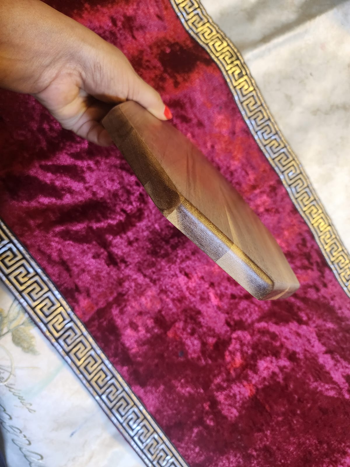 Octagon Shape Acacia Wood Serving Platter