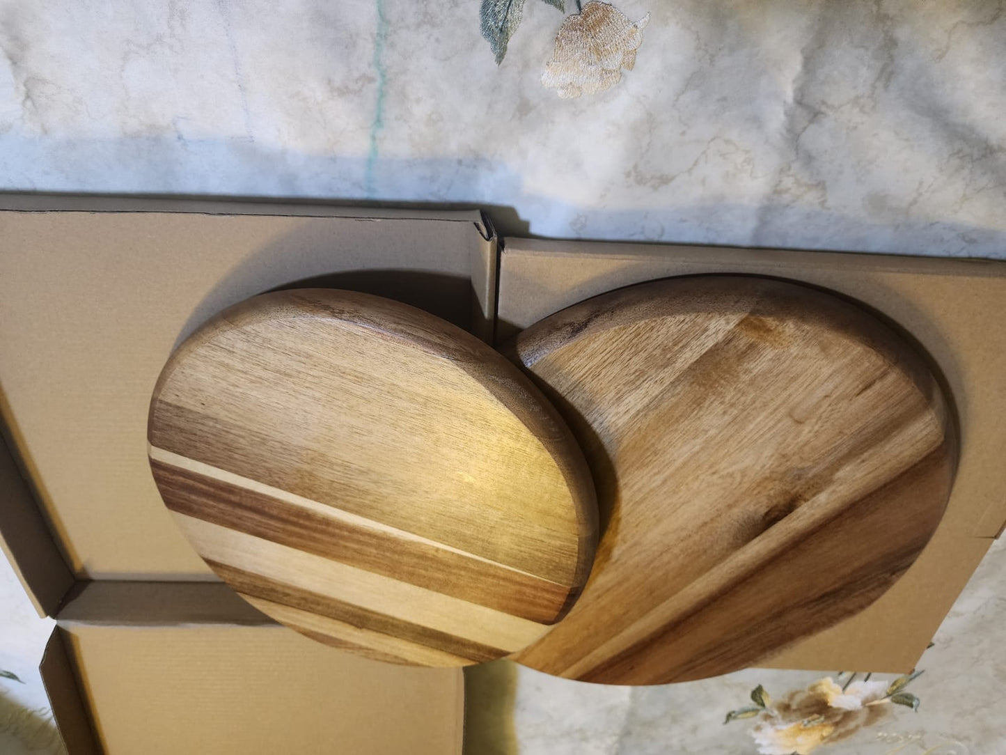 Round wooden dinner plates home decor acacia wood serving tray