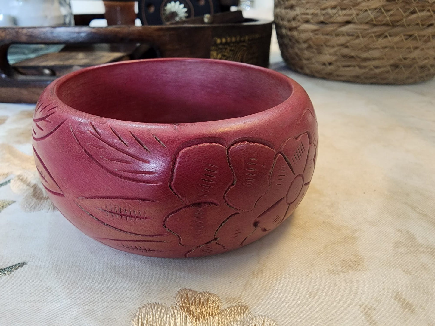 Mango Wood Statement Bracelet Bangle Set of 2 pcs