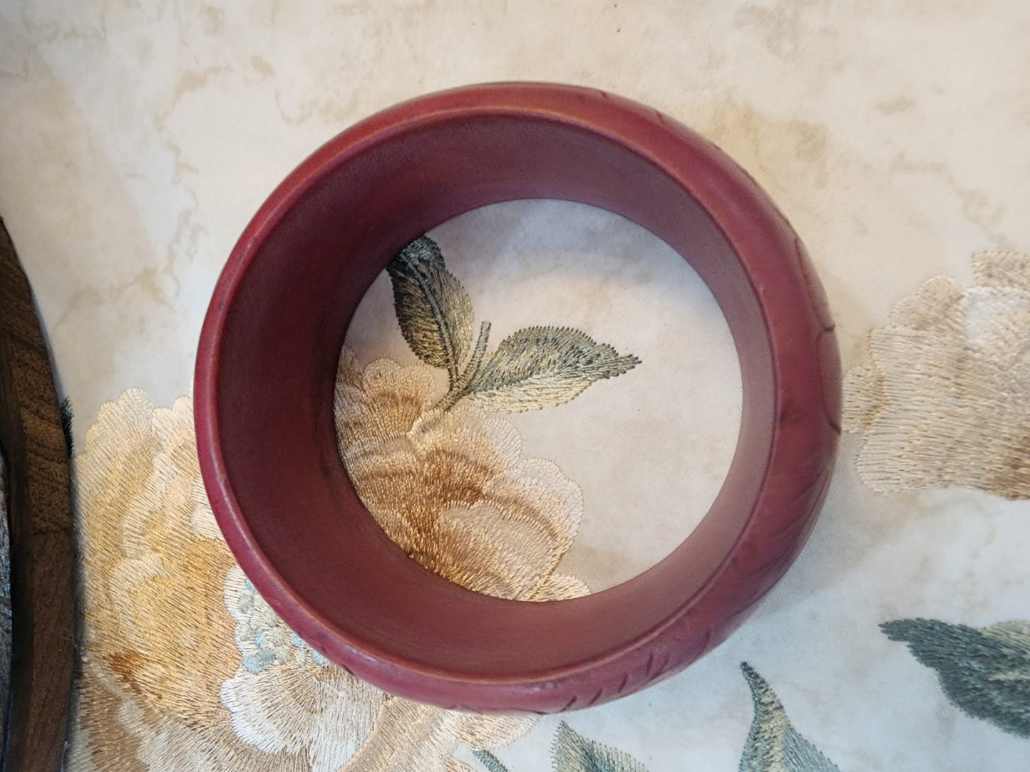 Mango Wood Statement Bracelet Bangle Set of 2 pcs