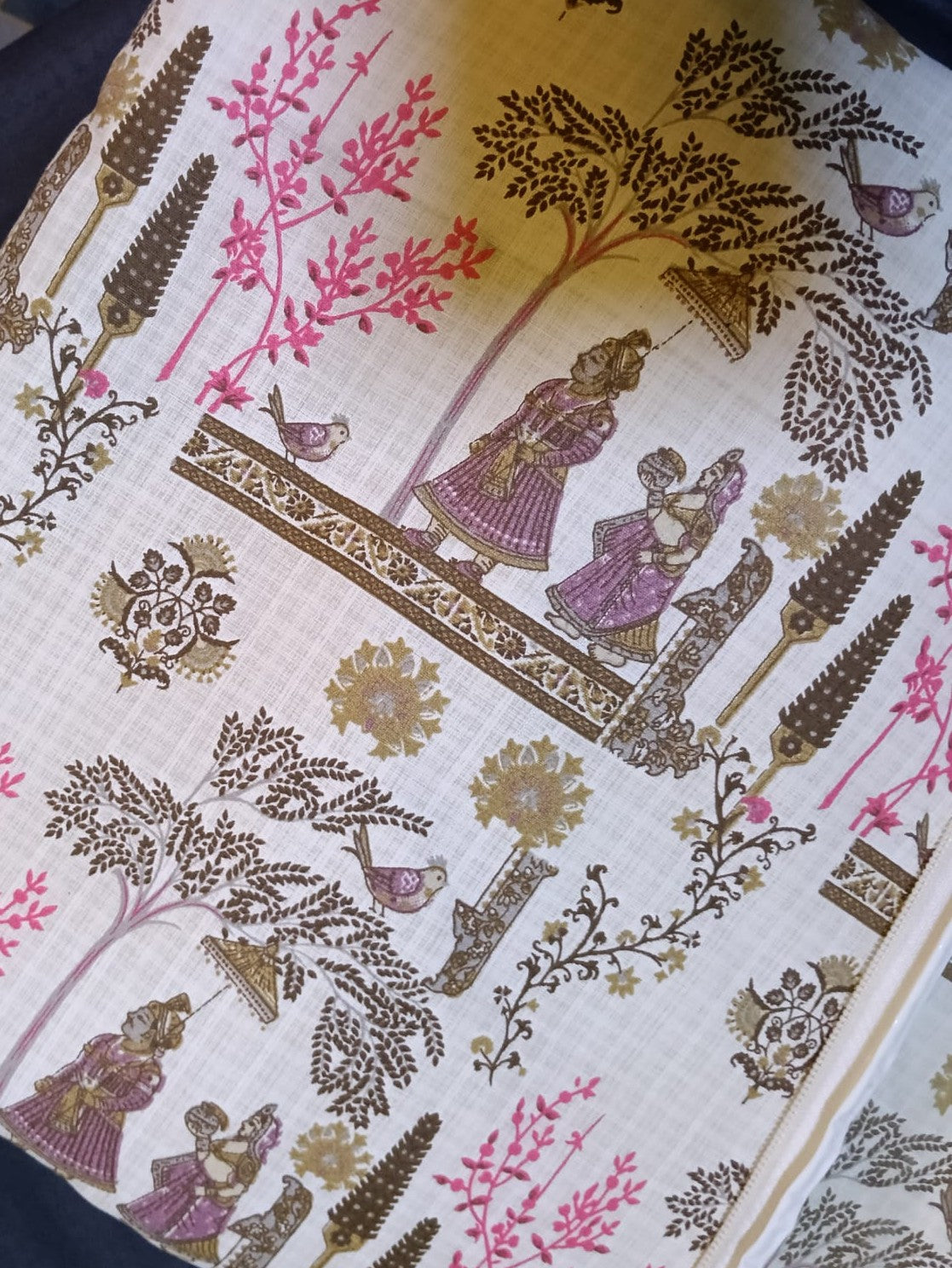 Crown & Veil Handblock Printed Lightweight Comforter Set of 2 Pcs- Single Size