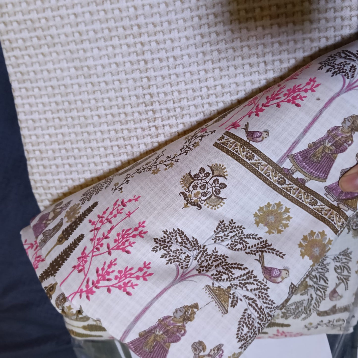 Crown & Veil Handblock Printed Lightweight Comforter Set of 2 Pcs- Single Size