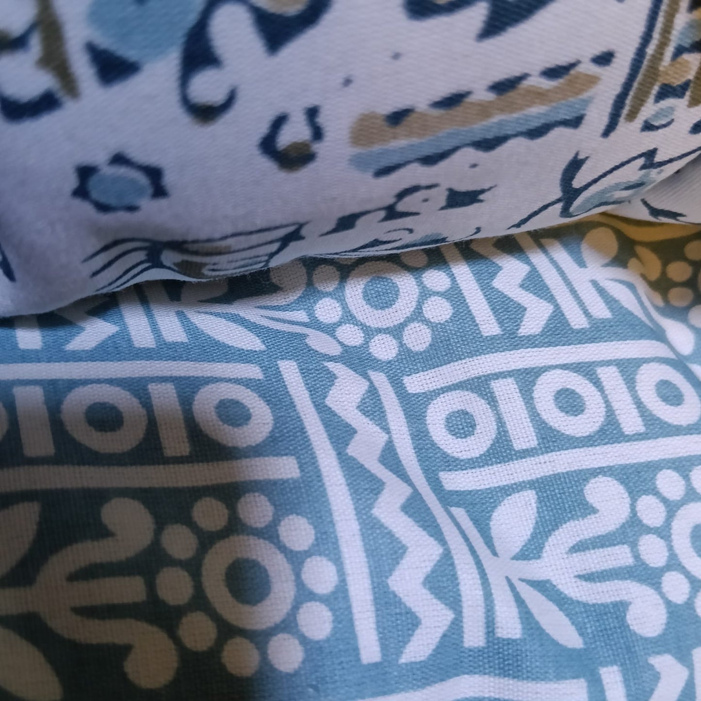 Sky & Water Harmony Handblock Printed Lightweight Comforter Set of 2 Pcs– Single Size