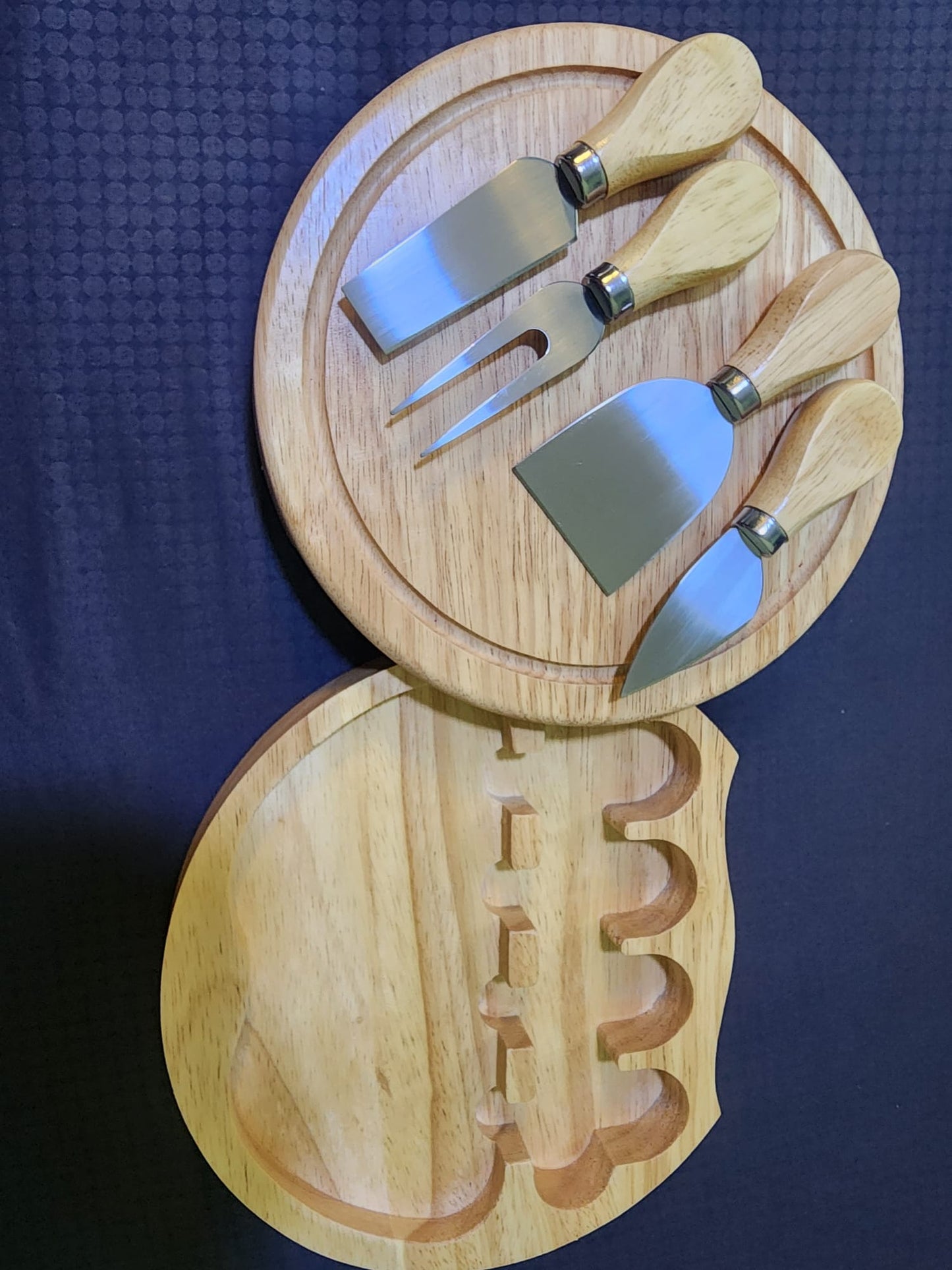 Premium 4 Piece Bamboo Cheese Cutting Board Set