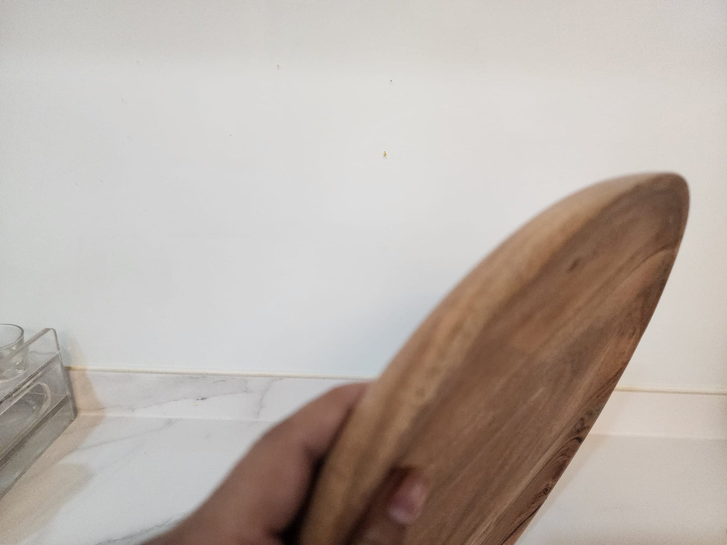 FEAWS “Prithvi” Series Large Natural Grain Acacia Wood Plates/Trays