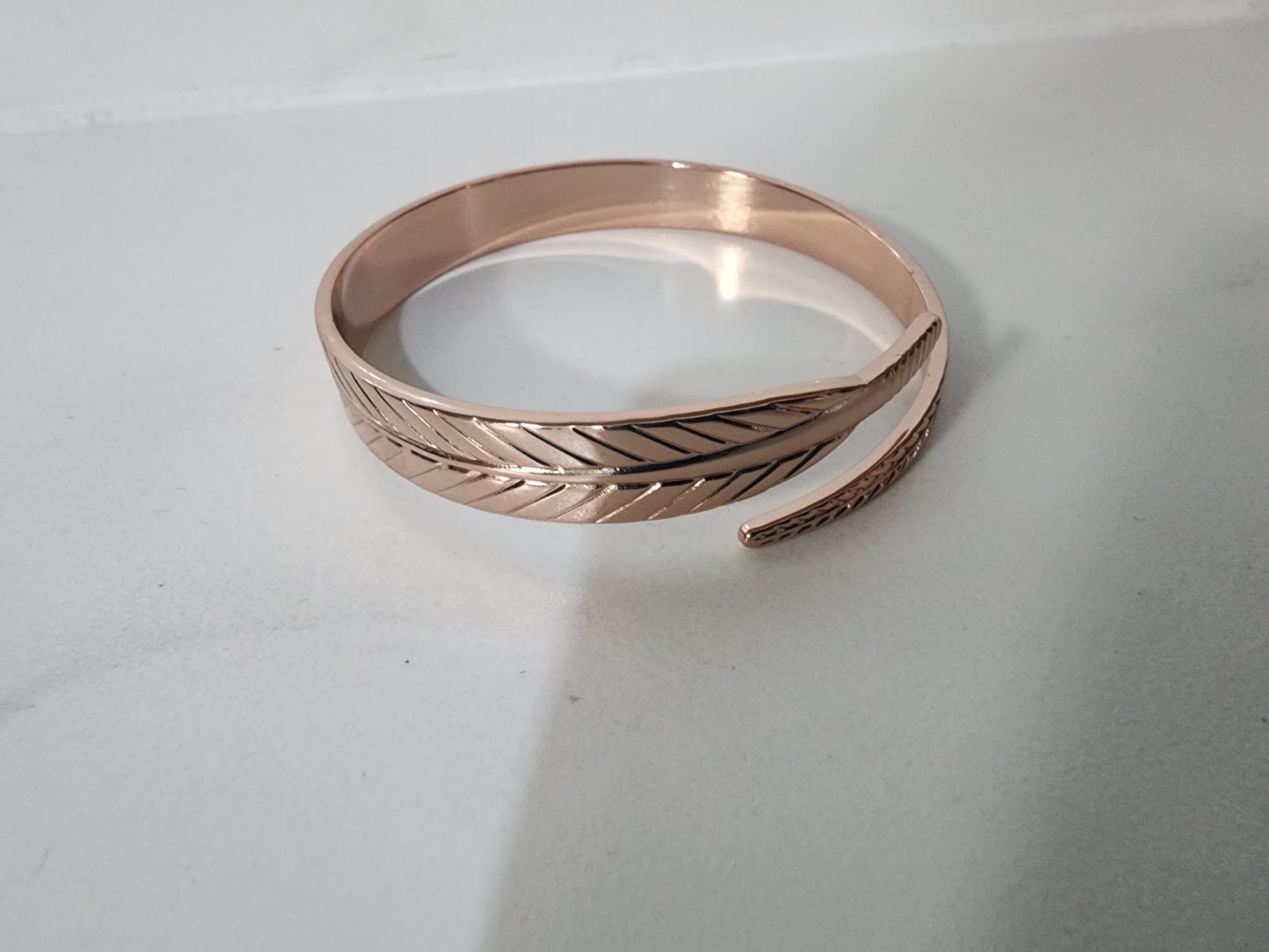 Vintage Copper Feather Wing Cuff Bracelet