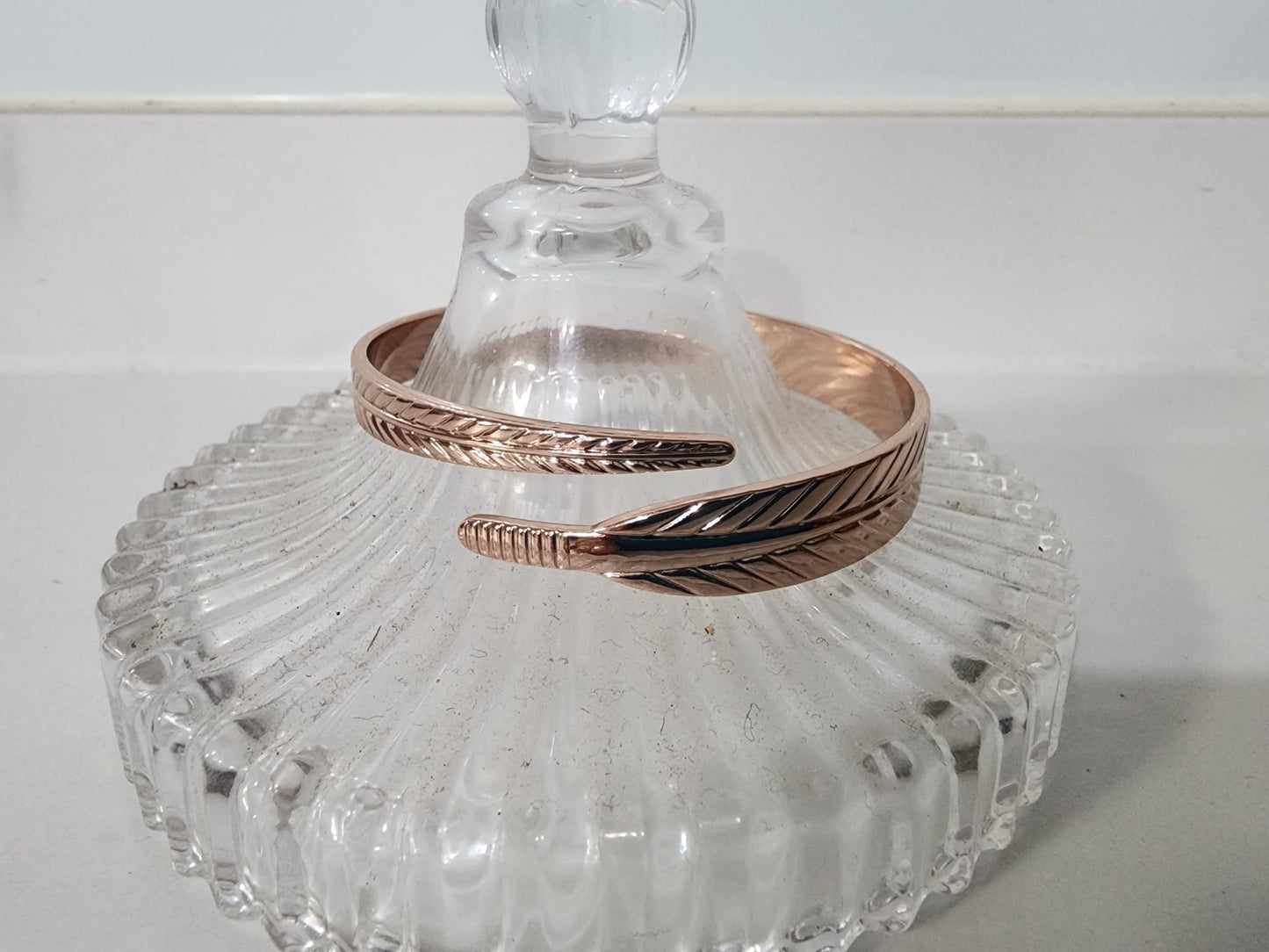 Vintage Copper Feather Wing Cuff Bracelet