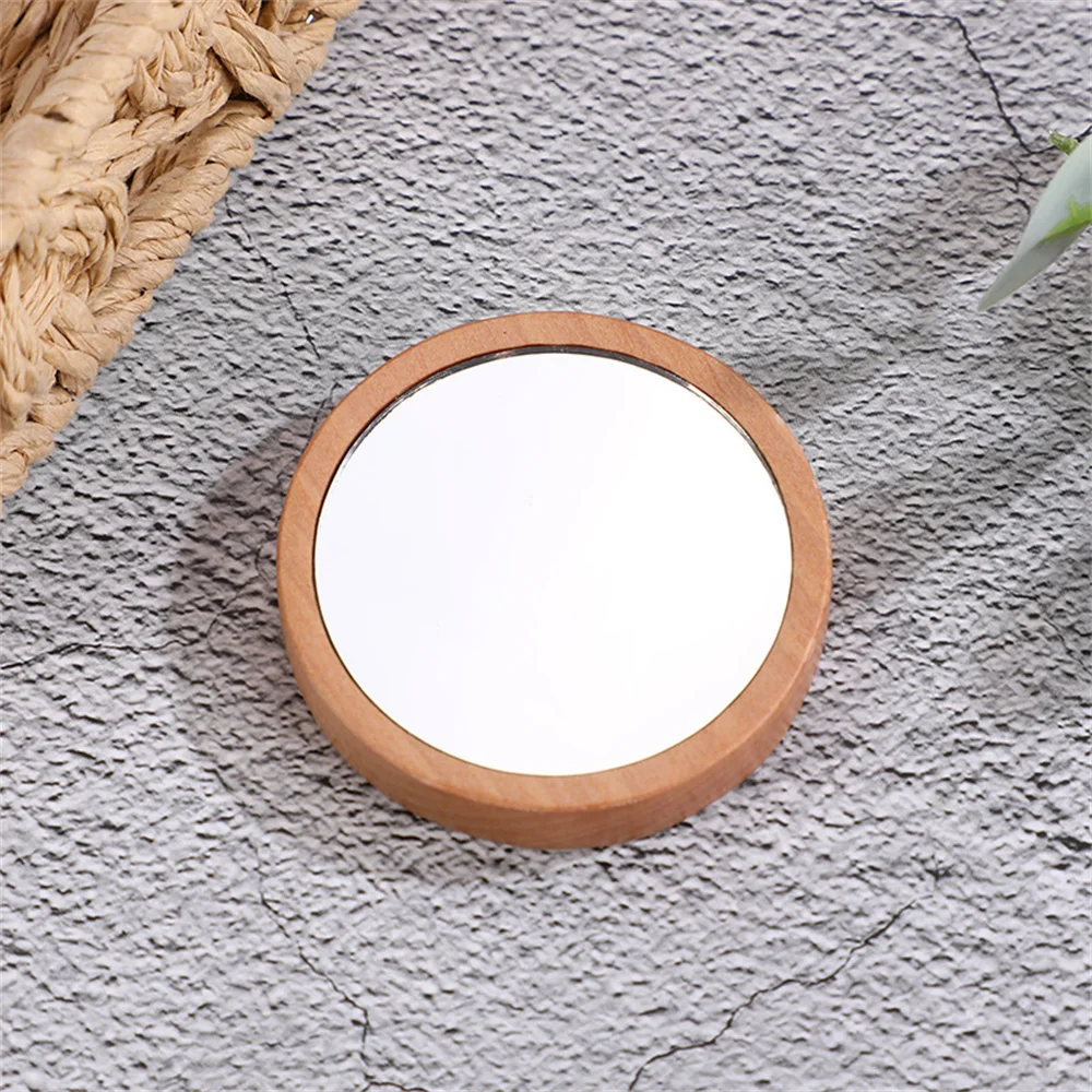 Vintage Wooden Hand Mirror