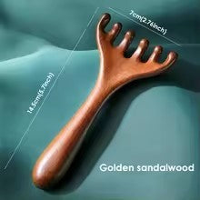 Six-Claw Natural Sandalwood Massage Comb