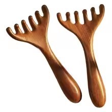 Six-Claw Natural Sandalwood Massage Comb